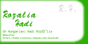 rozalia hadi business card